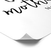 Pastel Giraffe Mom Baby First Mother’s Day Nursery ポスター (角)