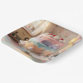 Pastel Glass Birthday Cake with Cherries   ペーパープレート (傾斜あり)