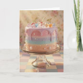 Pastel Glass Food Aesthetic Rainbow Birthday カード (正面)