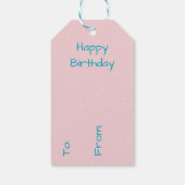 Pastel Glass Food Aesthetic Rainbow Birthday Cake ギフトタグ (裏面)