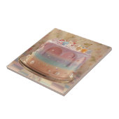 Pastel Glass Food Aesthetic Rainbow Cake タイル (側面)