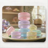 Pastel Glass Macaron Cookies   マウスパッド (正面)