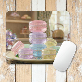 Pastel Glass Macaron Cookies   マウスパッド