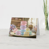 Pastel Glass Macaron Cookies | Happy Birthday カード (正面)