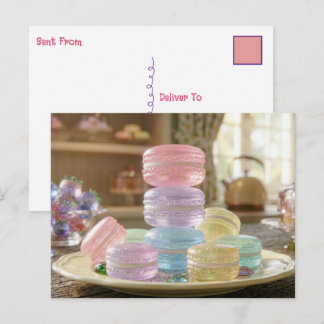Pastel Glass Macaron Cookies | Keeping in Touch ポストカード