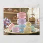 Pastel Glass Macaron Cookies | Keeping in Touch ポストカード (正面)