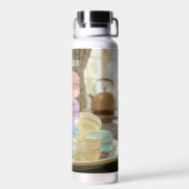 Pastel Glass Macaron Cookies Personalized  ウォーターボトル (背面)