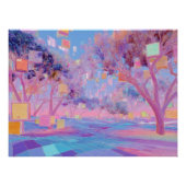 Pastel Glitch Forest in Dreamscape Bloom ポスター (正面)