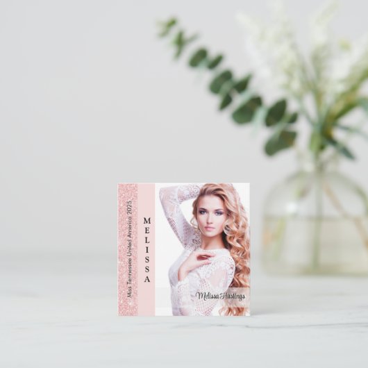 Pastel Glitz Custom Pageant Queen Profile Card コーリングカード (スタンド正面)