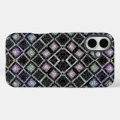 Pastel Glow Mosaic Mandala with Silver Lattice Case-Mate iPhoneケース (裏面 (横))