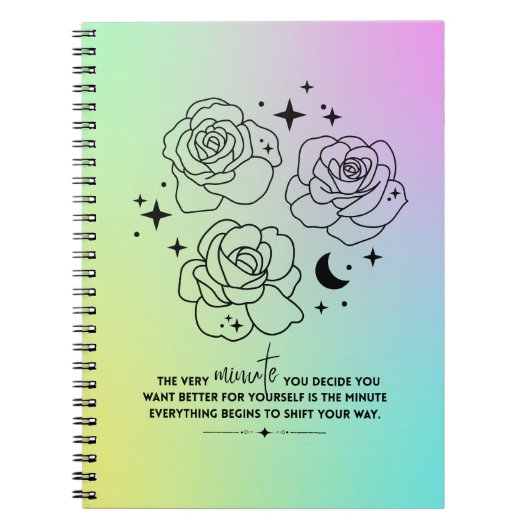 Pastel Glow Up Notebook ノートブック (正面)