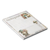 Pastel Gnome & Mushroom – Floral Spring Design ノートパッド (アングル)