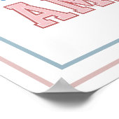 Pastel God Bless America Collegiate Bold Printed ポスター (角)