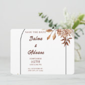 Pastel & Gold Floral Save the Date  セーブザデート (スタンド正面)