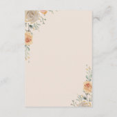 Pastel Gold Floral Wedding Enclosure Card  エンクロージャーカード (裏面)