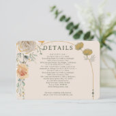Pastel Gold Floral Wedding Enclosure Card  エンクロージャーカード (スタンド正面)