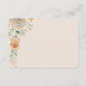 Pastel Gold Floral Wedding RSVP Card (裏面)