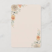 Pastel Gold Floral Wedding RSVP Card (裏面)