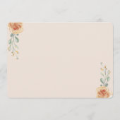 Pastel Gold Floral Wedding Save the Date Card 招待状 (裏面)