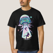 Pastel Goth Alien Abduction Aesthetic Spaceship Nu Tシャツ (正面)