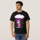 Pastel Goth Angry Teddy Bear Under Patel Rain and  Tシャツ (正面フル)
