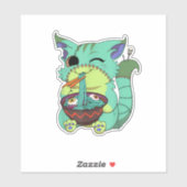 Pastel Goth Creepy Anime Ramen Cat Halloween T-Shi シール (シート)