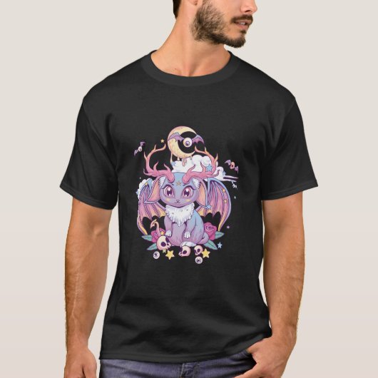Pastel Goth Creepy Occult Satanic Jackalope Kawaii Tシャツ (正面)