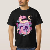 Pastel Goth Creepy Skull Serpent Snake Kawaii Emo  Tシャツ (正面)