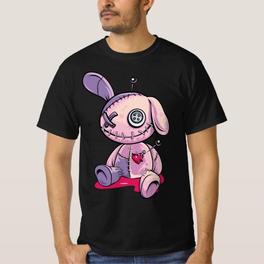 Pastel Goth Creepy Voodoo Doll Cute Aesthetic Doll Tシャツ (正面)
