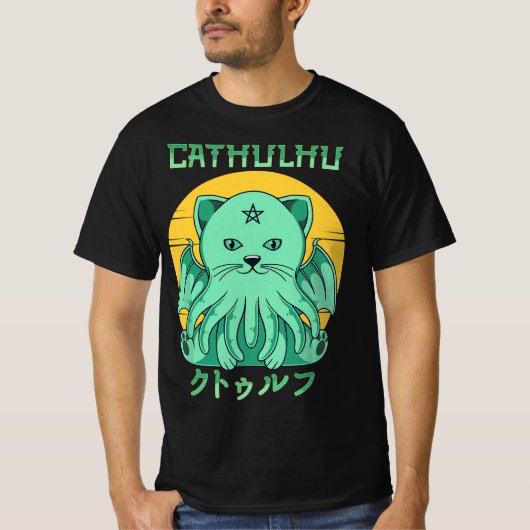 Pastel Goth Cthulhu figur kawaii Cathulhu demon  Tシャツ (正面)