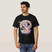 Pastel Goth Cute Creepy Unicorn Gothic Kawaii Menh Tシャツ (正面フル)