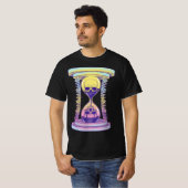 Pastel Goth Hourglass with Spine and Creepy Skulls Tシャツ (正面フル)