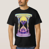 Pastel Goth Hourglass with Spine and Creepy Skulls Tシャツ (正面)