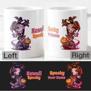 Pastel Goth Kawaii Spooky Anime Girl Halloween コーヒーマグカップ