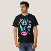 Pastel Goth Kawaii Witch Creepy Cute Graphic  Tシャツ (正面フル)