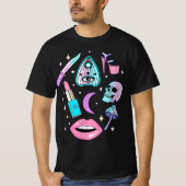 Pastel Goth Kawaii Witch Creepy Cute Graphic  Tシャツ (正面)