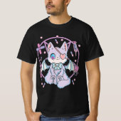 Pastel Goth Kawaii Yami Cat  Tシャツ (正面)