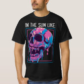 Pastel Goth Melting Skull In The Sun Like Aestheti Tシャツ (正面)