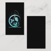 Pastel Goth Moon Aesthetic Flower 名刺 (正面/裏面)