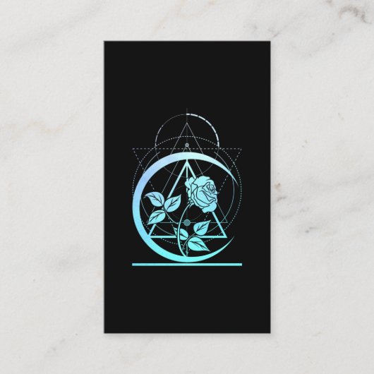 Pastel Goth Moon Aesthetic Flower 名刺 (正面)
