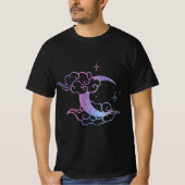 Pastel Goth Moon Cute Moon Art  Tシャツ (正面)