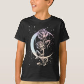 Pastel Goth Moon Flower Witchy Tシャツ (正面)