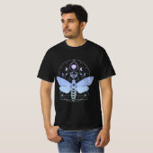 Pastel Goth Moth Moon Wiccan Crescent Skull  Tシャツ (正面フル)