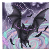 Pastel Goth Mystical Bat ポスター (正面)