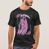 Pastel Goth Occult Spooky Grim Reaper Ghost Tarot Tシャツ (正面)