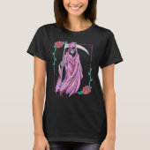 Pastel Goth Occult Spooky Grim Reaper Ghost Tarot Tシャツ (正面)