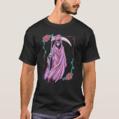 Pastel Goth Occult Spooky Grim Reaper Ghost Tarot Tシャツ (正面)