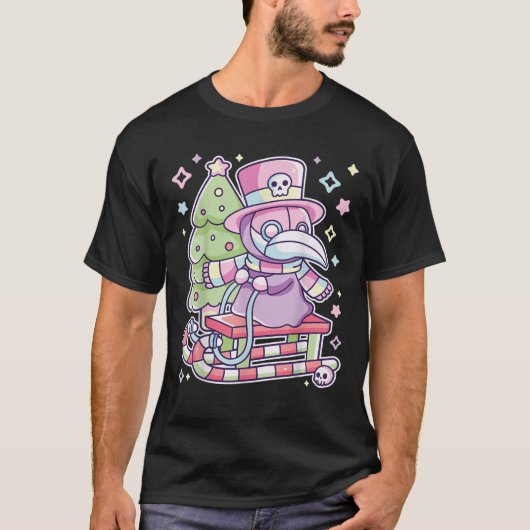 Pastel Goth Plague Doctor Christmas Halloween Meet Tシャツ (正面)