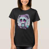 Pastel Goth Raccoon Creepy Cute Menhera Gothic Tシャツ (正面)