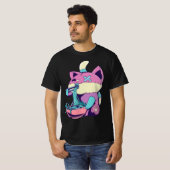 Pastel Goth Ramen Cat Anime Kawaii  Tシャツ (正面フル)